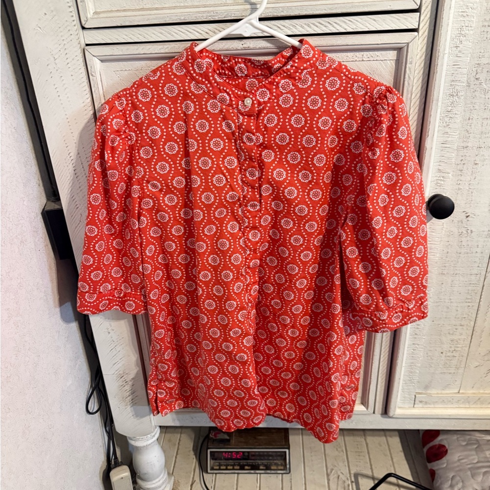 Red Patterned Blouse - image 2